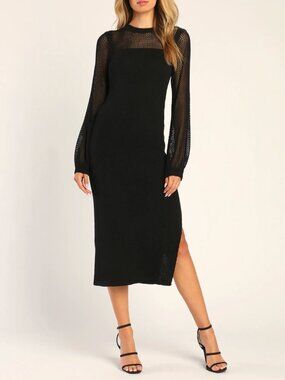 Lulu's Bodycon Sweater Midi Dress